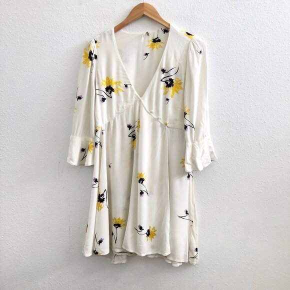 FREE PEOPLE Time On My Side Mini Dress In White Size Small - Picture 2 of 10